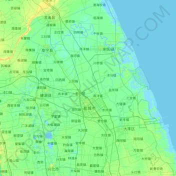 Tinghu District topographic map, elevation, terrain