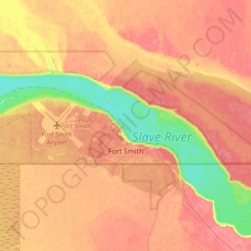 Fort Smith topographic map, elevation, terrain
