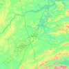 Pittsburg County topographic map, elevation, terrain