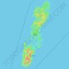Tsushima Island topographic map, elevation, terrain