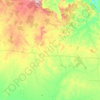 Maranoa Regional topographic map, elevation, terrain