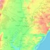 Río Paraná topographic map, elevation, terrain