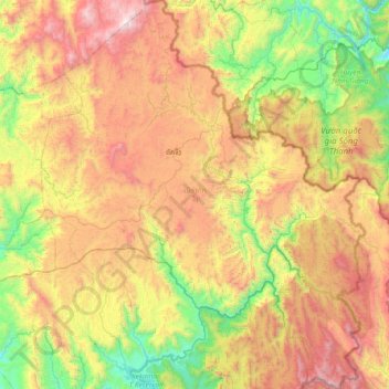 Dak Cheung District topographic map, elevation, terrain