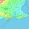 Carthagène topographic map, elevation, terrain