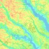 King and Queen County topographic map, elevation, terrain