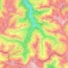 Gèdre topographic map, elevation, terrain