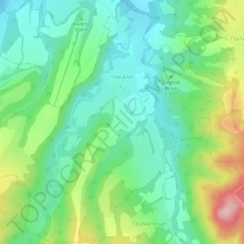 Chakali topographic map, elevation, terrain