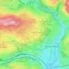 Bolton Abbey topographic map, elevation, terrain