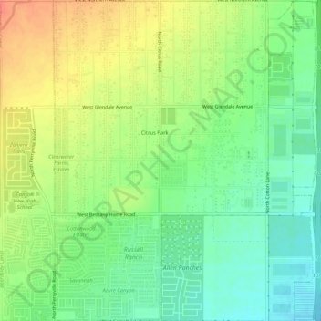 Citrus Park topographic map, elevation, terrain