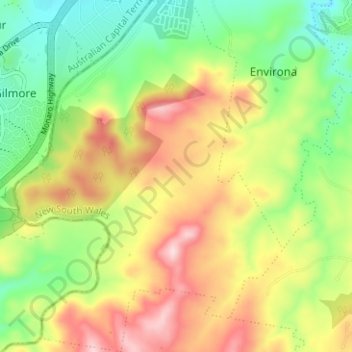 Tralee topographic map, elevation, terrain