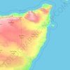 Puntland أرض البنط topographic map, elevation, terrain