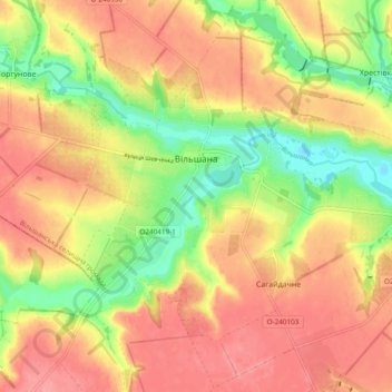 Vilshana topographic map, elevation, terrain