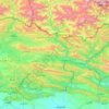 Amadiya District topographic map, elevation, terrain