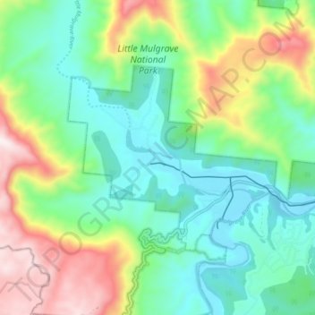 Little Mulgrave topographic map, elevation, terrain