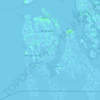 Smith Island topographic map, elevation, terrain