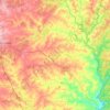 Butts County topographic map, elevation, terrain