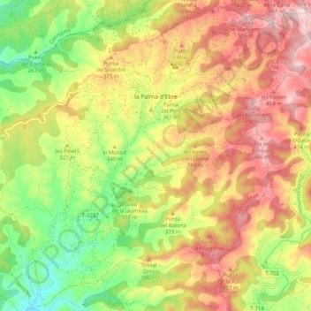 la Palma d'Ebre topographic map, elevation, terrain