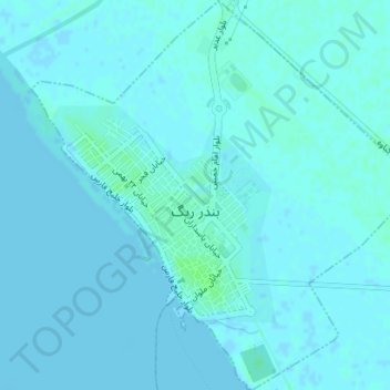 Bandar Rig City topographic map, elevation, terrain