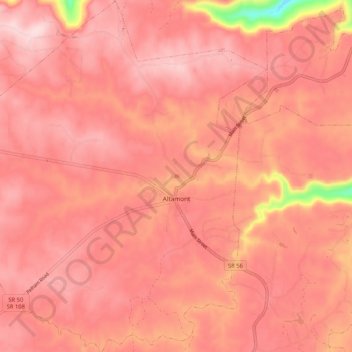 Altamont topographic map, elevation, terrain