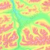 Denali Park topographic map, elevation, terrain