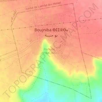 Boujniba topographic map, elevation, terrain