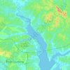 Johor River topographic map, elevation, terrain