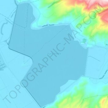 Lake Karla topographic map, elevation, terrain