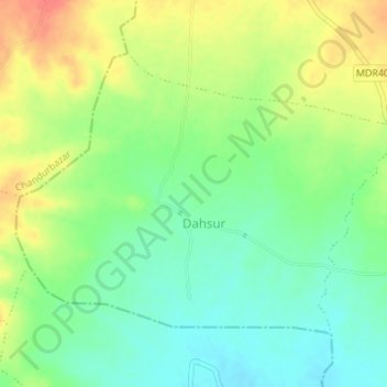 Dahsur topographic map, elevation, terrain