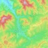 Staré Hamry topographic map, elevation, terrain