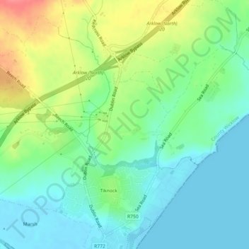 Killiniskyduff topographic map, elevation, terrain