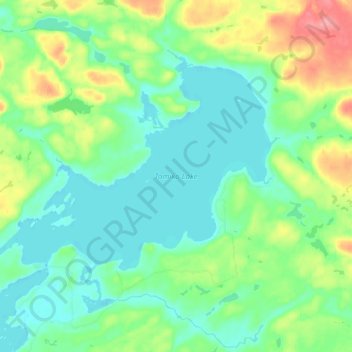 Tomiko Lake topographic map, elevation, terrain