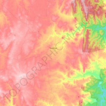 Taralga topographic map, elevation, terrain