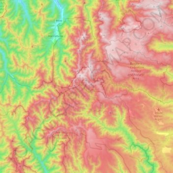 Hotham Heights topographic map, elevation, terrain
