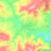 Plouguenast topographic map, elevation, terrain