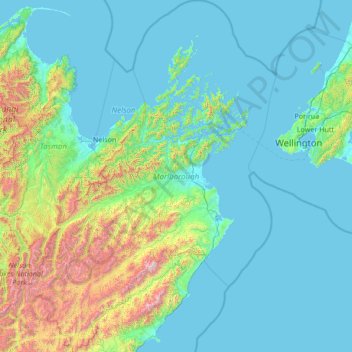 Marlborough topographic map, elevation, terrain