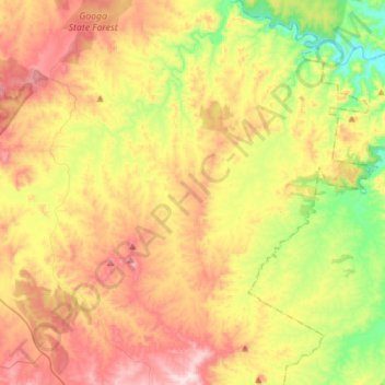 Anduramba topographic map, elevation, terrain