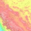 Isfahan Province topographic map, elevation, terrain