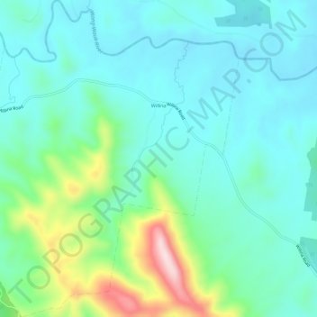 Willina topographic map, elevation, terrain