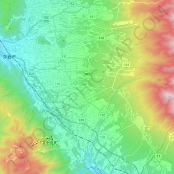 Hara topographic map, elevation, terrain