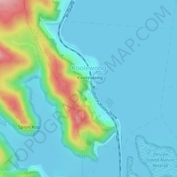 Koolewong topographic map, elevation, terrain