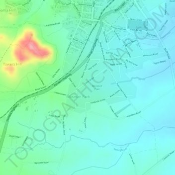 Mosman Park topographic map, elevation, terrain