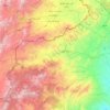 North Waziristan District topographic map, elevation, terrain