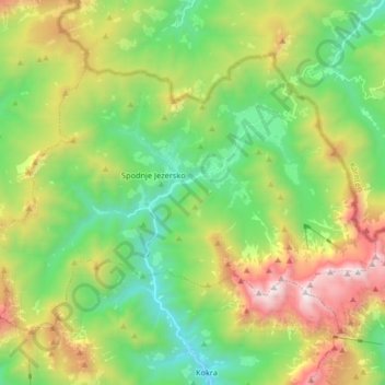 Jezersko topographic map, elevation, terrain