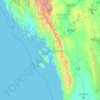 Rakhine topographic map, elevation, terrain