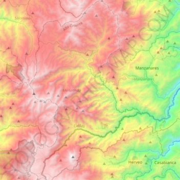 Marulanda topographic map, elevation, terrain