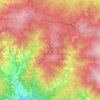 Los Quetzales National Park topographic map, elevation, terrain