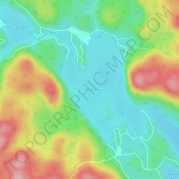 Lac McArthur topographic map, elevation, terrain