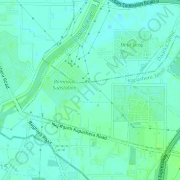 Sector 29 topographic map, elevation, terrain