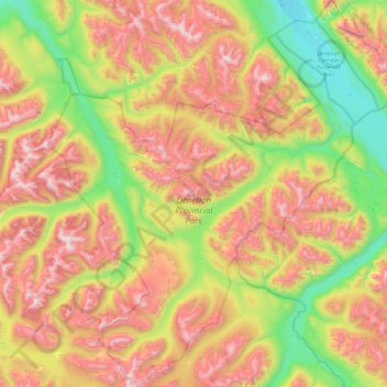 Denetiah Provincial Park topographic map, elevation, terrain