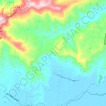 Urliup topographic map, elevation, terrain